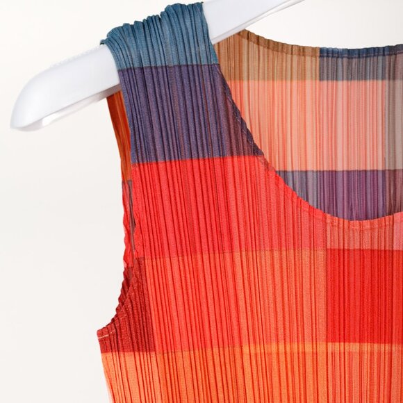 Pleats Please Issey Miyake Archival Multicolour Gradient Squares Dress - Picture 4 of 8